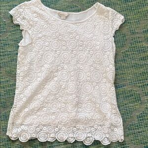 Monsoon White Lace Top